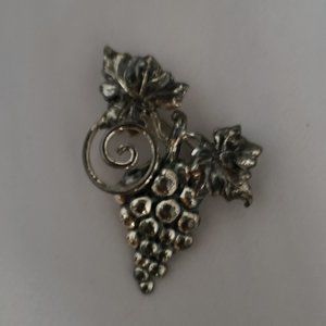 Vintage Danecraft Sterling Silver Grape Brooch